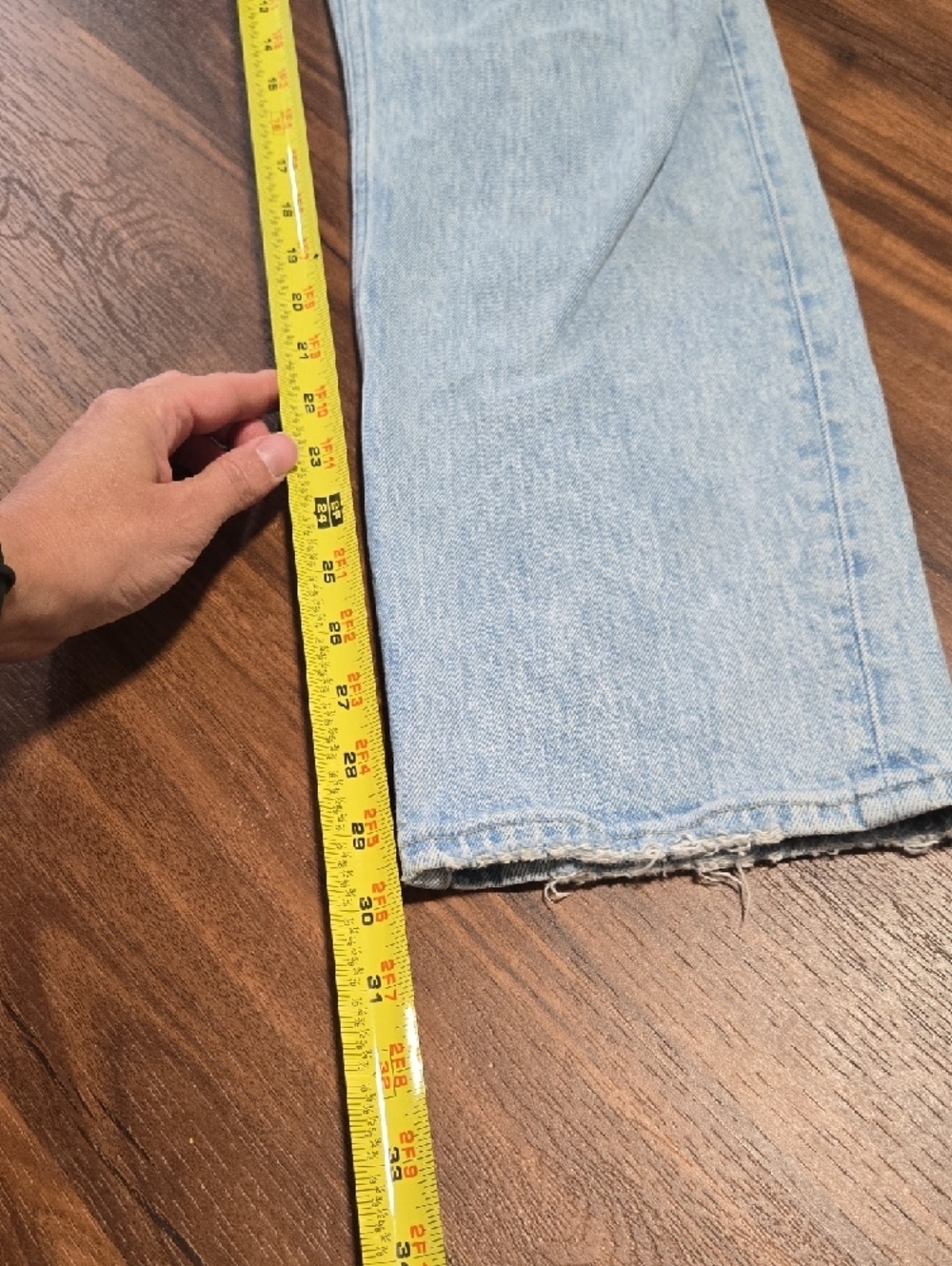 Abercrombie & Fitch The 90s Straight Ultra High Rise Curve Love Sz 27 Light Wash - Picture 10 of 10